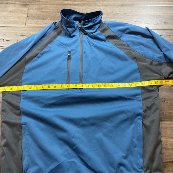 Antigua 1/2 zip pull over jacket coat blue black - Picture 10 of 14